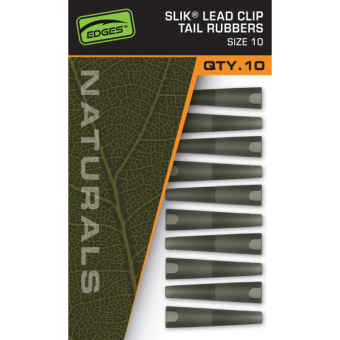 Конусы для безопасных клипс Fox EDGES™ Naturals Slik Lead Clip Tail Rubber - Size 10